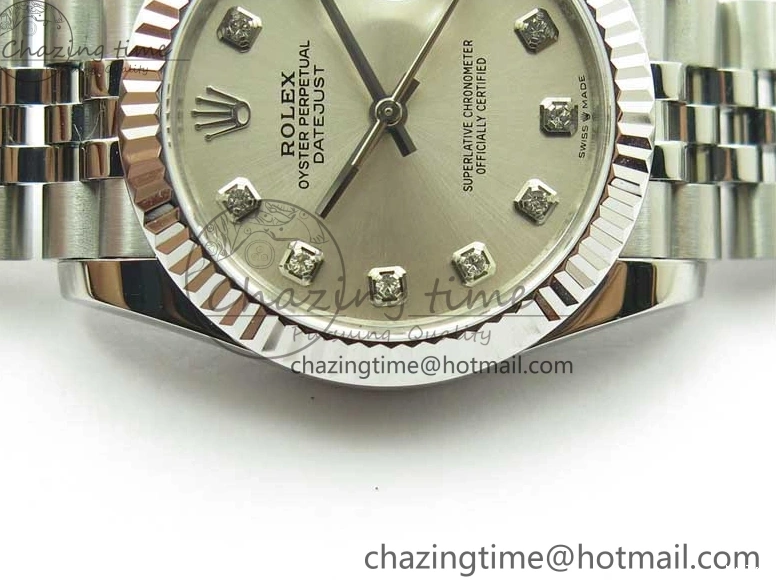 MiroTime 0513 Datejust 31mm 278271 SS BP Maker Best Edition Silver Crystal Dial on Jubilee Bracelet OnTrend 2741